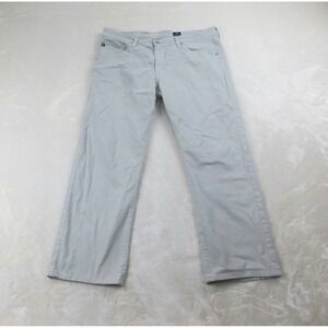 AG Adriano Goldschmied Pants Mens 36 Green Chino Protege Straight HEMMED 36X28*